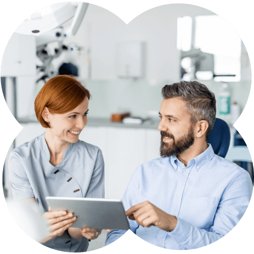 dentist with patient